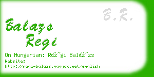 balazs regi business card